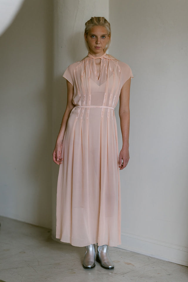 1930s couture silk georgette lingerie gown