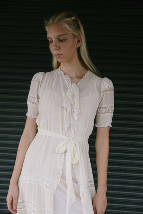 1930s Saks Fifth Avenue bridal peignoir set