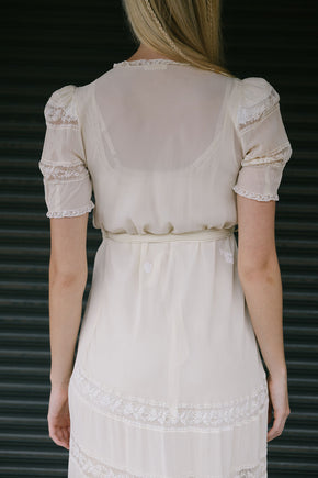 1930s Saks Fifth Avenue bridal peignoir set