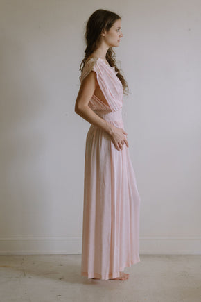 1930s damask Grecian nightgown, France