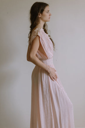 1930s damask Grecian nightgown, France