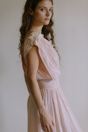 1930s damask Grecian nightgown, France