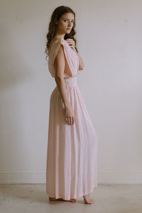 1930s damask Grecian nightgown, France