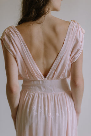 1930s damask Grecian nightgown, France