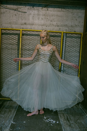 1930s Gelatin sequin tulle gown