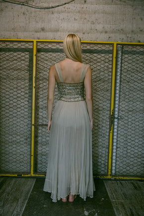 1930s Gelatin sequin tulle gown
