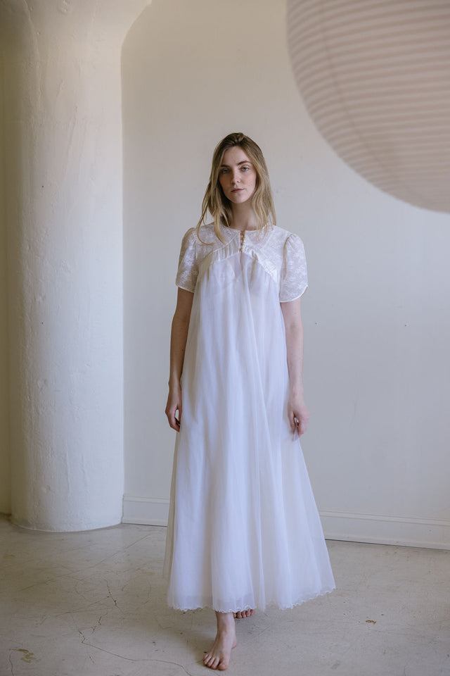 1950s ivory bridal lace trousseau set