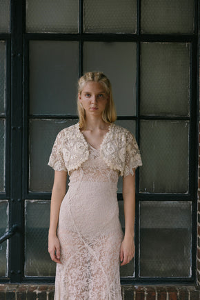 1900s embroidered net bolero