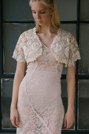 1900s embroidered net bolero