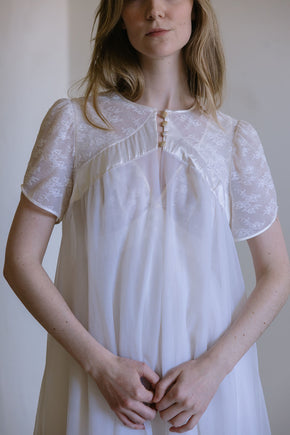 1950s ivory bridal lace trousseau set