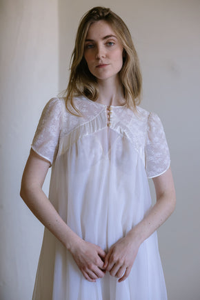 1950s ivory bridal lace trousseau set