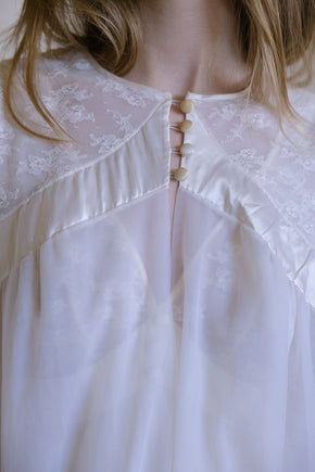 1950s ivory bridal lace trousseau set