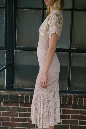 1900s embroidered net bolero