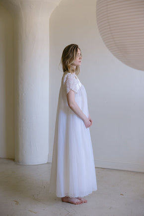 1950s ivory bridal lace trousseau set