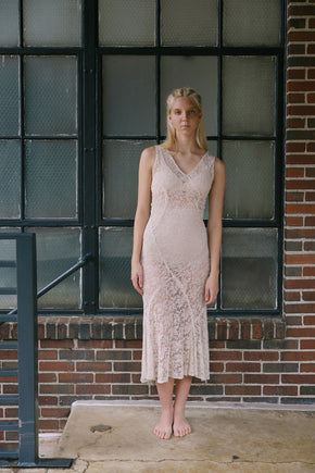 1930s bias full lace wedding dress