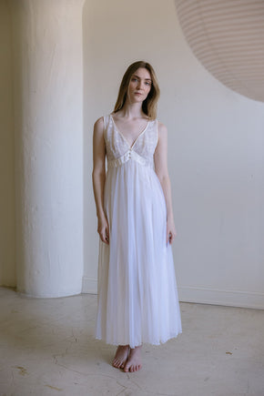 1950s ivory bridal lace trousseau set