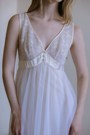 1950s ivory bridal lace trousseau set