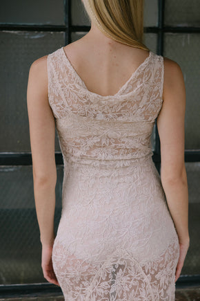 1930s bias full lace wedding dress