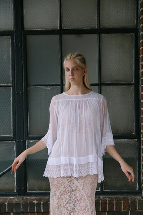 1910s net lace tunic blouse