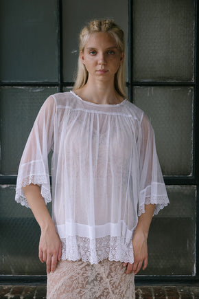 1910s net lace tunic blouse