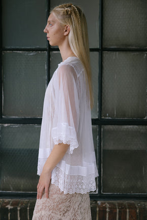 1910s net lace tunic blouse