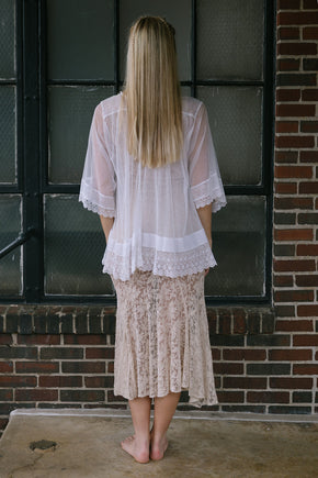 1910s net lace tunic blouse