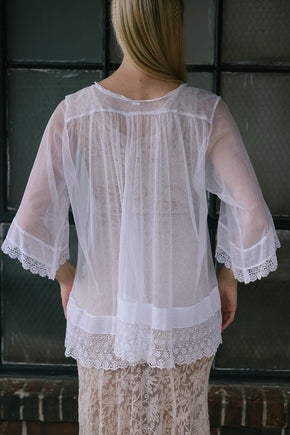 1910s net lace tunic blouse