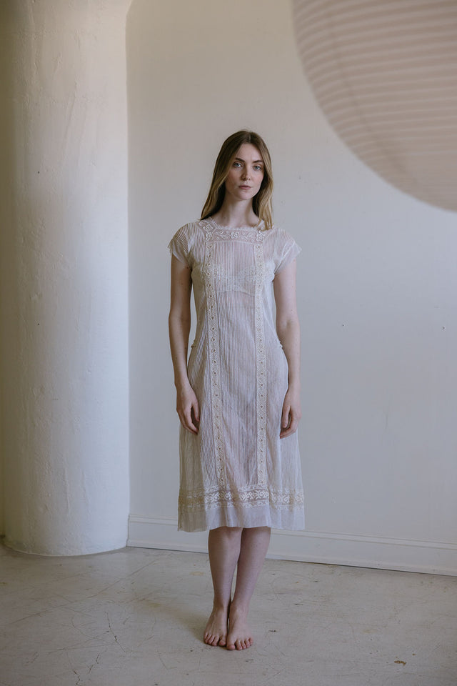 1920s net & Burrato Lace dress