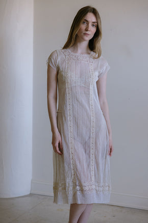 1920s net & Burrato Lace dress