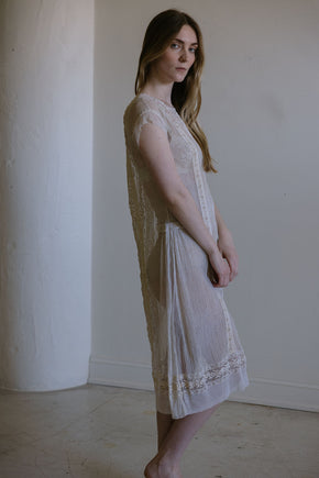 1920s net & Burrato Lace dress