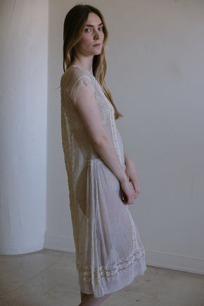 1920s net & Burrato Lace dress