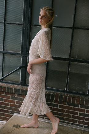 1930s lace bed jacket