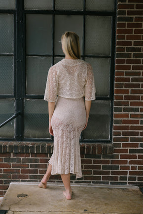 1930s lace bed jacket