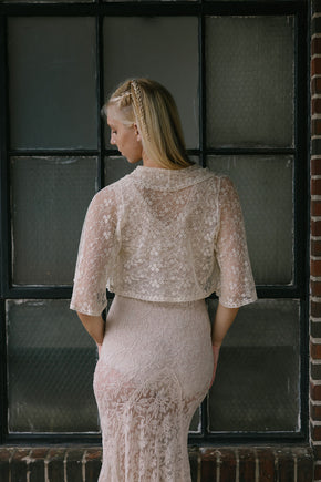 1930s lace bed jacket