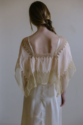 1930s Italian silk lace lingerie blouse