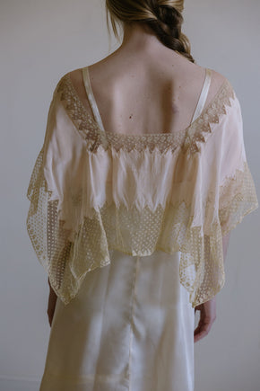 1930s Italian silk lace lingerie blouse