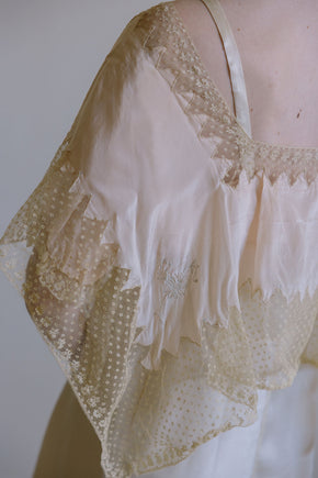 1930s Italian silk lace lingerie blouse