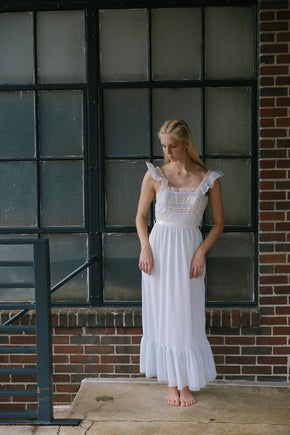 1950s powder blue lace nightgown
