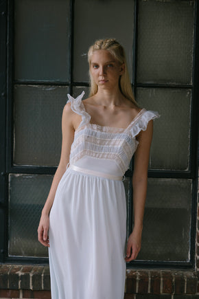 1950s powder blue lace nightgown