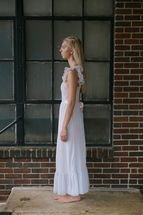 1950s powder blue lace nightgown