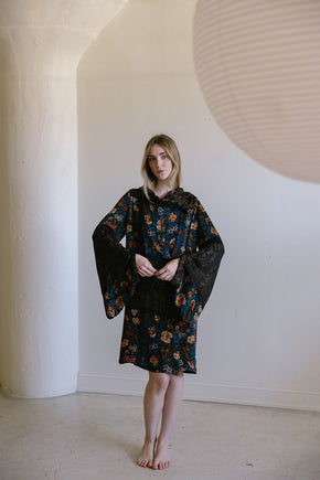 1920s silk lamé cocoon coat