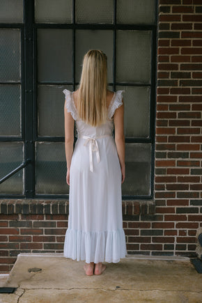 1950s powder blue lace nightgown