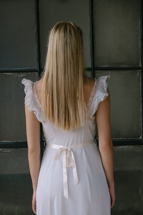 1950s powder blue lace nightgown