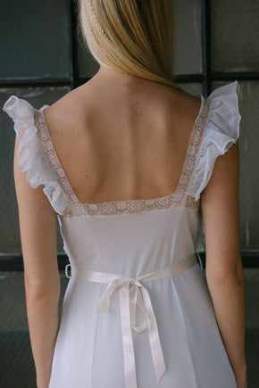 1950s powder blue lace nightgown