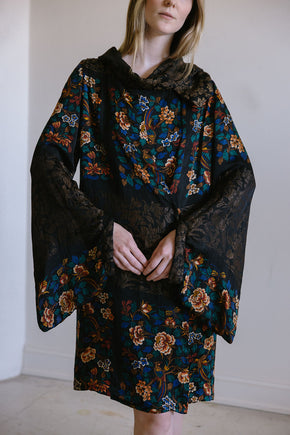 1920s silk lamé cocoon coat