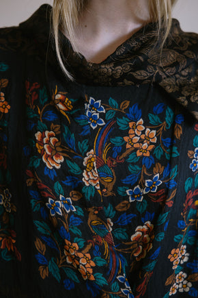 1920s silk lamé cocoon coat