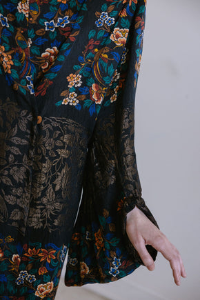 1920s silk lamé cocoon coat