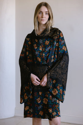 1920s silk lamé cocoon coat