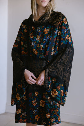 1920s silk lamé cocoon coat