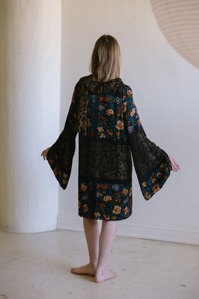 1920s silk lamé cocoon coat
